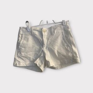 American Eagle White‎ Khaki Midi Shorts Sz 2